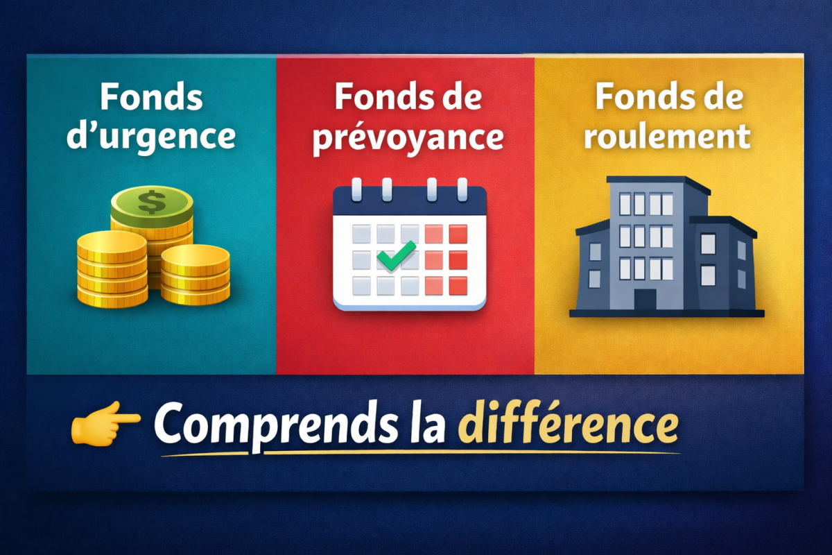 Fonds d’urgence, fonds de prévoyance et fonds de roulement immobilier