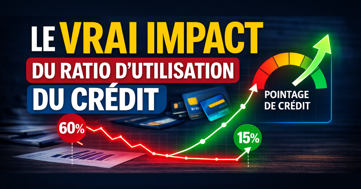 Exemple réel : l’impact du ratio d’utilisation du crédit sur le pointage de crédit
